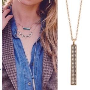 Chloe and Isabel pave bar long necklace